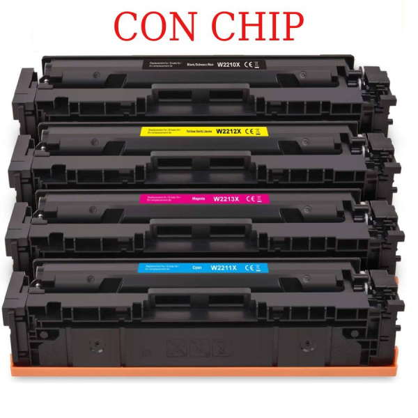 CON CHIP Toner compatibile per HP MFP M283 W2212X 207X giallo 2450pag. 3