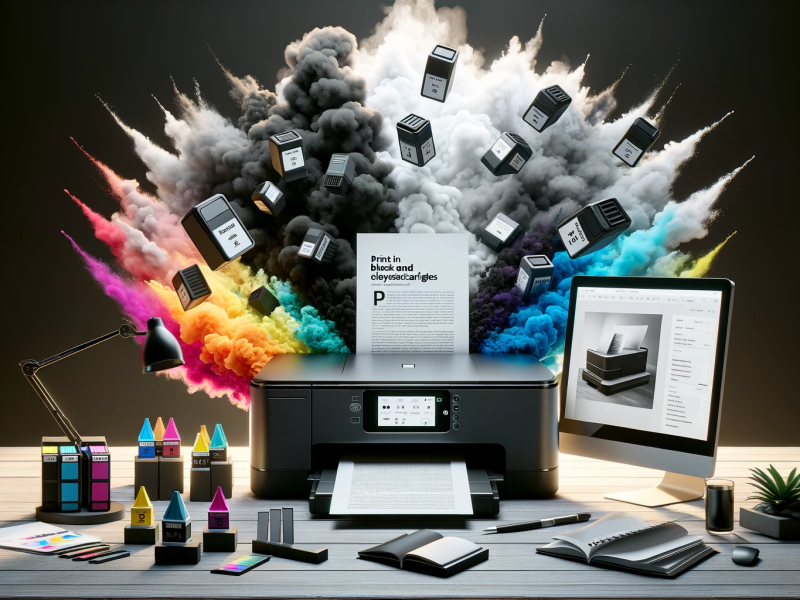 COME STAMPARE IN BIANCO E NERO SENZA CARTUCCE COLORATE